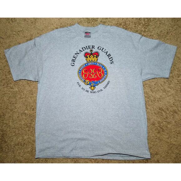 Grenadier Coldstream Guards Military British Army Vintage Single Stitch T-Shirt - Picture 2 of 9